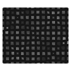 Abstract Black Checkered Pattern Double Sided Flano Blanket (small)  by SpinnyChairDesigns