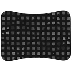 Abstract Black Checkered Pattern Velour Seat Head Rest Cushion by SpinnyChairDesigns