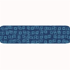 Blue Abstract Checks Pattern Large Bar Mats by SpinnyChairDesigns