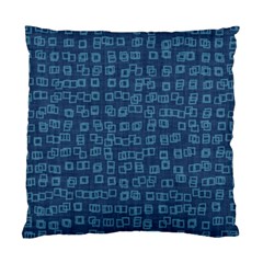 Blue Abstract Checks Pattern Standard Cushion Case (one Side) by SpinnyChairDesigns