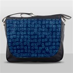 Blue Abstract Checks Pattern Messenger Bag Front