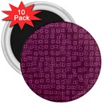 Plum Abstract Checks Pattern 3  Magnets (10 pack)  Front