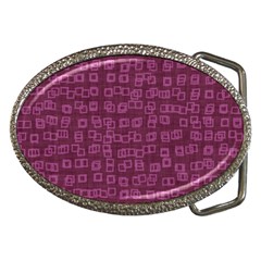 Plum Abstract Checks Pattern Belt Buckles by SpinnyChairDesigns