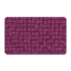 Plum Abstract Checks Pattern Magnet (rectangular) by SpinnyChairDesigns