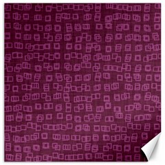 Plum Abstract Checks Pattern Canvas 16  X 16  by SpinnyChairDesigns