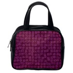 Plum Abstract Checks Pattern Classic Handbag (Two Sides) Back