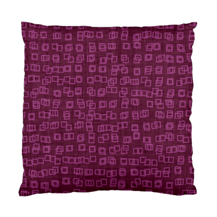 Plum Abstract Checks Pattern Standard Cushion Case (One Side)