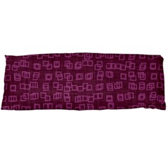 Plum Abstract Checks Pattern Body Pillow Case Dakimakura (two Sides) by SpinnyChairDesigns