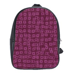 Plum Abstract Checks Pattern School Bag (xl) by SpinnyChairDesigns