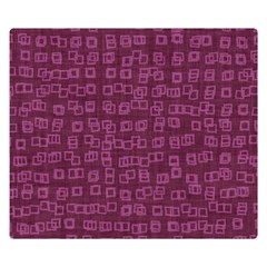 Plum Abstract Checks Pattern Double Sided Flano Blanket (small)  by SpinnyChairDesigns