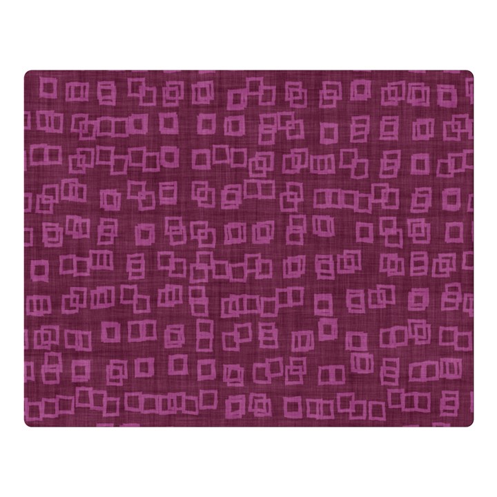 Plum Abstract Checks Pattern Double Sided Flano Blanket (Large) 