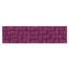 Plum Abstract Checks Pattern Satin Scarf (oblong) by SpinnyChairDesigns