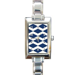 Diamonds Blue Rectangle Italian Charm Watch by MooMoosMumma