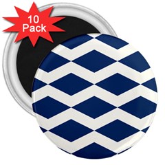 Diamonds Blue 3  Magnets (10 Pack)  by MooMoosMumma