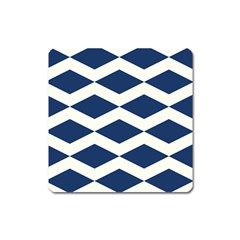 Diamonds Blue Square Magnet by MooMoosMumma