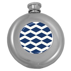 Diamonds Blue Round Hip Flask (5 Oz) by MooMoosMumma