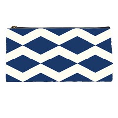 Diamonds Blue Pencil Case by MooMoosMumma