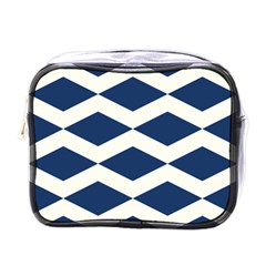 Diamonds Blue Mini Toiletries Bag (one Side)