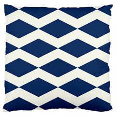 Diamonds Blue Large Cushion Case (two Sides) by MooMoosMumma