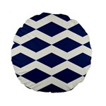 Diamonds Blue Standard 15  Premium Round Cushions Back