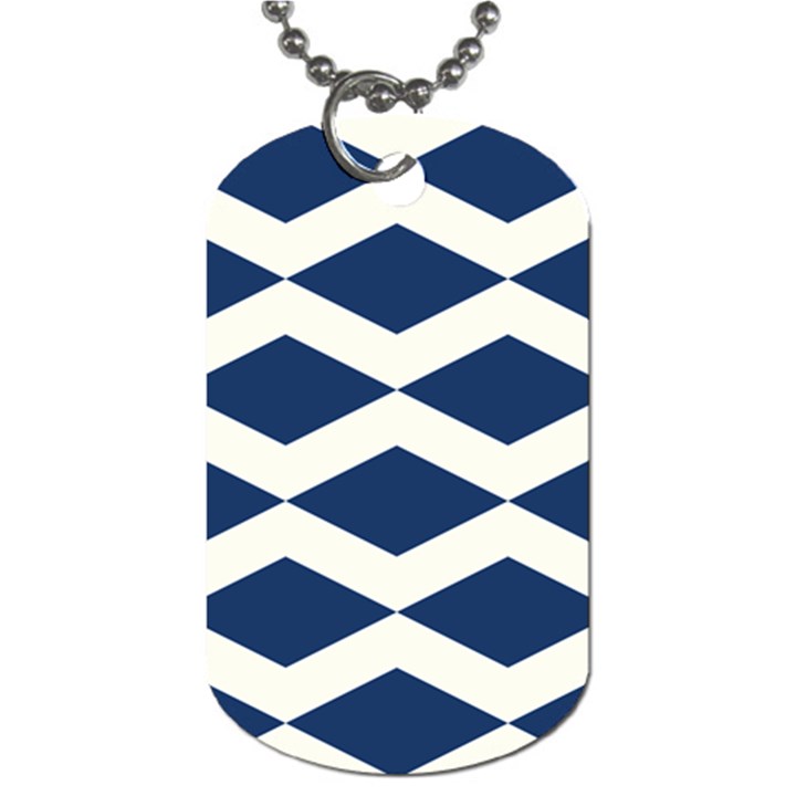 Diamonds Blue Dog Tag (Two Sides)