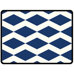 Diamonds Blue Double Sided Fleece Blanket (large) 