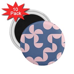 Pink And Blue Shapes 2 25  Magnets (10 Pack)  by MooMoosMumma