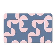 Pink And Blue Shapes Magnet (rectangular) by MooMoosMumma