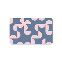 Pink And Blue Shapes Magnet (name Card) by MooMoosMumma