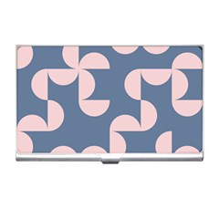 Pink And Blue Shapes Business Card Holder by MooMoosMumma