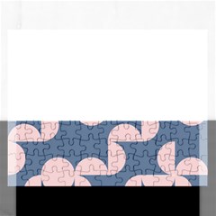 Pink And Blue Shapes Rectangular Jigsaw Puzzl by MooMoosMumma