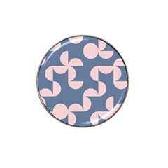 Pink And Blue Shapes Hat Clip Ball Marker (10 Pack) by MooMoosMumma