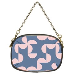 Pink And Blue Shapes Chain Purse (two Sides) by MooMoosMumma