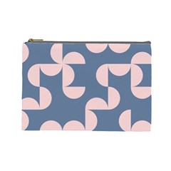 Pink And Blue Shapes Cosmetic Bag (large) by MooMoosMumma