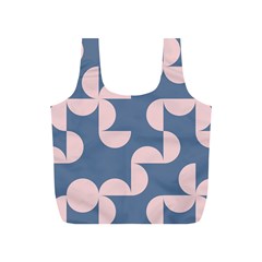 Pink And Blue Shapes Full Print Recycle Bag (s)