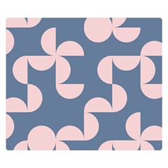 Pink And Blue Shapes Double Sided Flano Blanket (small)  by MooMoosMumma