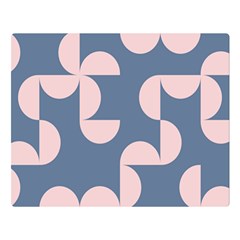 Pink And Blue Shapes Double Sided Flano Blanket (large)  by MooMoosMumma