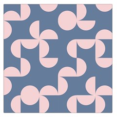 Pink And Blue Shapes Large Satin Scarf (square) by MooMoosMumma