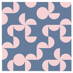 Pink And Blue Shapes Wooden Puzzle Square by MooMoosMumma