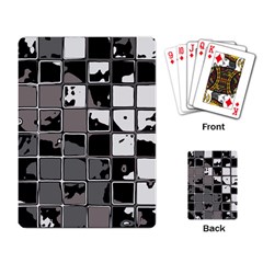 Black And White Checkered Grunge Pattern Playing Cards Single Design (rectangle) by SpinnyChairDesigns