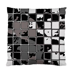 Black And White Checkered Grunge Pattern Standard Cushion Case (two Sides) by SpinnyChairDesigns