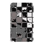 Black and White Checkered Grunge Pattern Memory Card Reader (Rectangular) Front