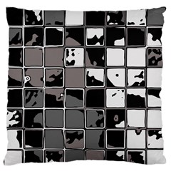 Black And White Checkered Grunge Pattern Standard Flano Cushion Case (one Side) by SpinnyChairDesigns