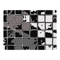 Black And White Checkered Grunge Pattern Double Sided Flano Blanket (mini)  by SpinnyChairDesigns