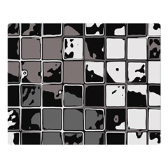 Black And White Checkered Grunge Pattern Double Sided Flano Blanket (large)  by SpinnyChairDesigns