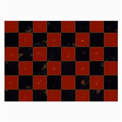 Red And Black Checkered Grunge  Large Glasses Cloth (2 Sides)