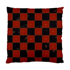 Red And Black Checkered Grunge  Standard Cushion Case (two Sides) by SpinnyChairDesigns