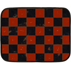 Red And Black Checkered Grunge  Fleece Blanket (mini) by SpinnyChairDesigns