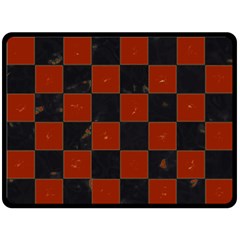 Red And Black Checkered Grunge  Fleece Blanket (large)  by SpinnyChairDesigns