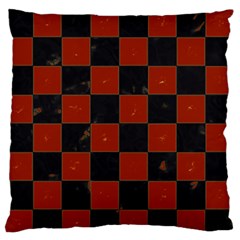 Red And Black Checkered Grunge  Standard Flano Cushion Case (one Side) by SpinnyChairDesigns